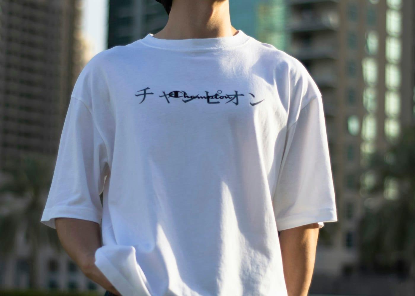 Custom printed shirts laid out with a logo design ready for printing