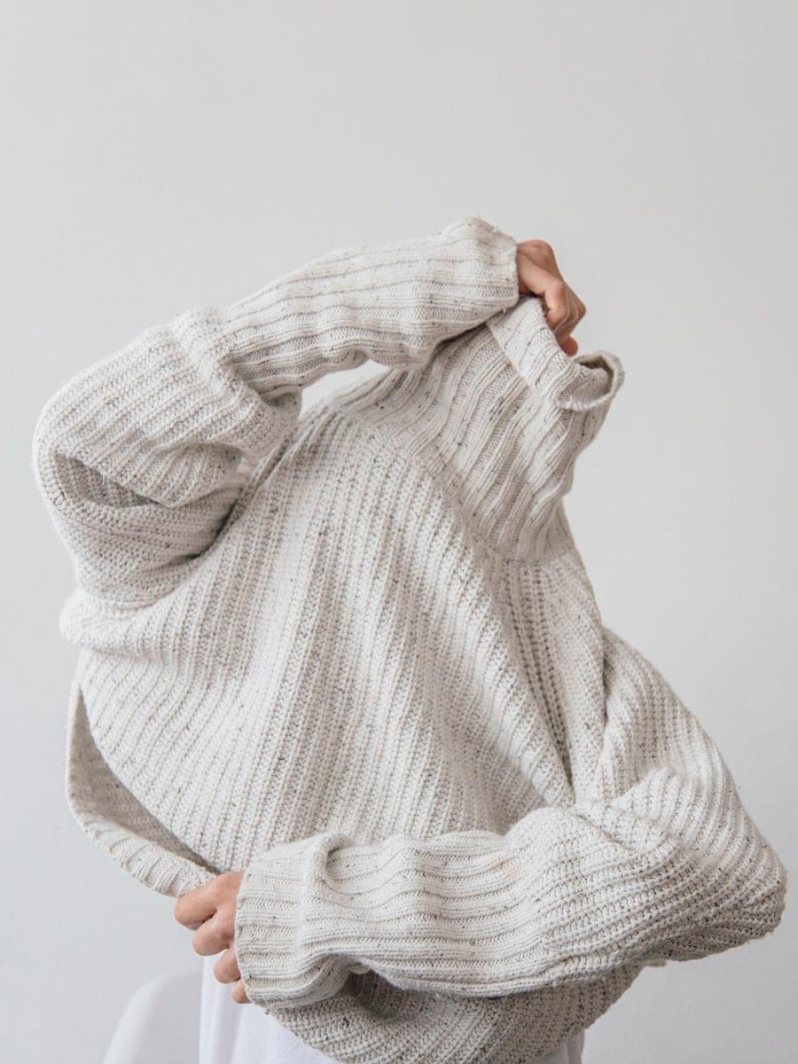 Chunky Knit Sweater, Soft chunky gauge with a relaxed shape, image 1 of 3