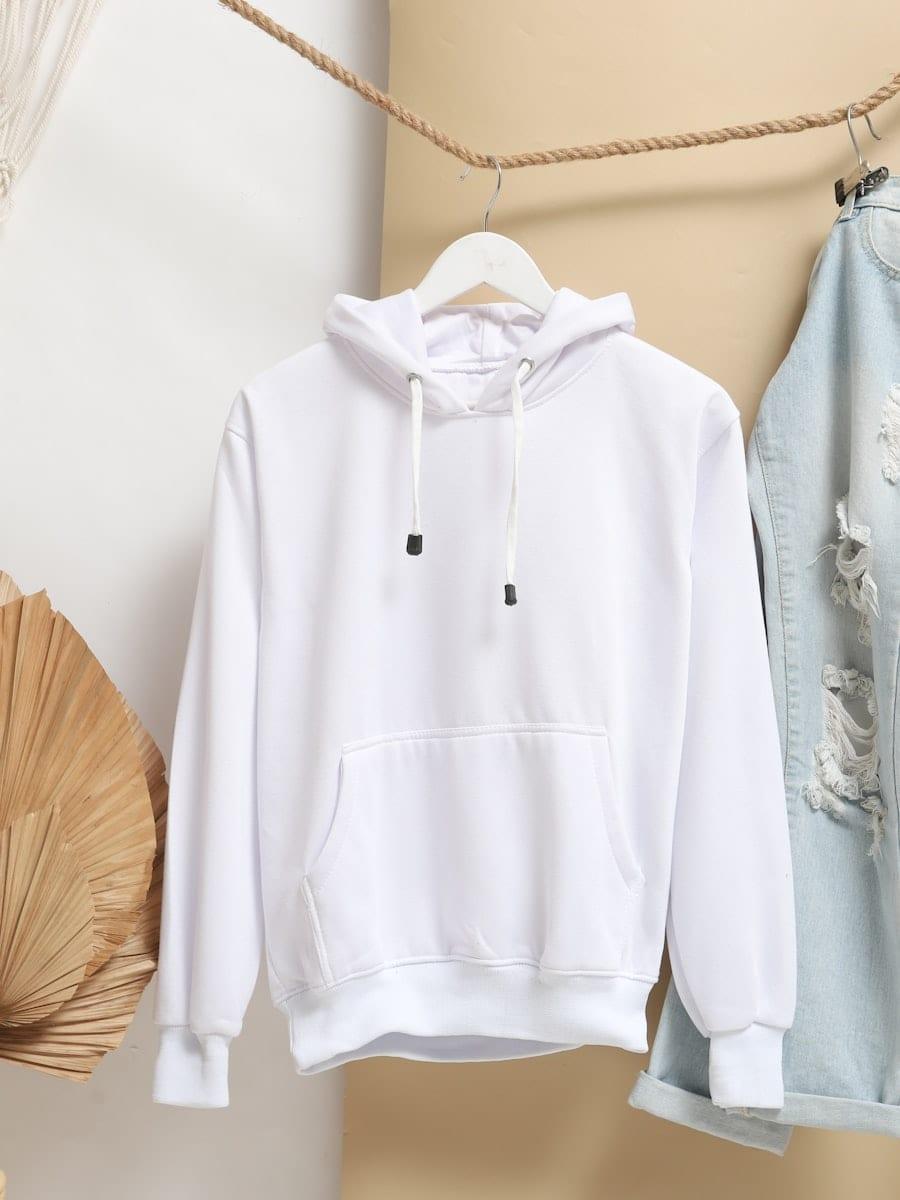 Everyday Pullover Hoodie, Brushed fleece with a structured hood