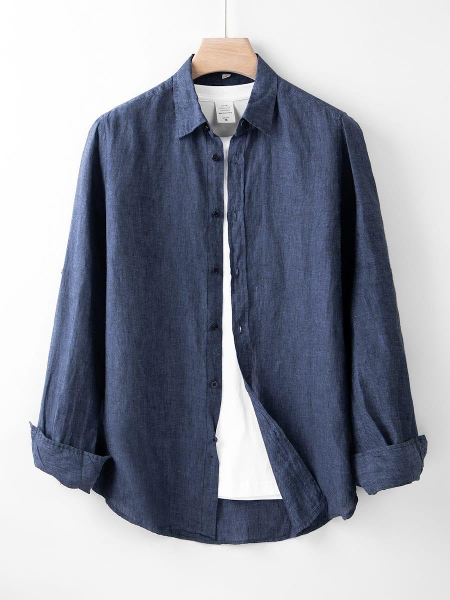 Premium Linen Blend Shirt, Breathable linen blend with a soft collar